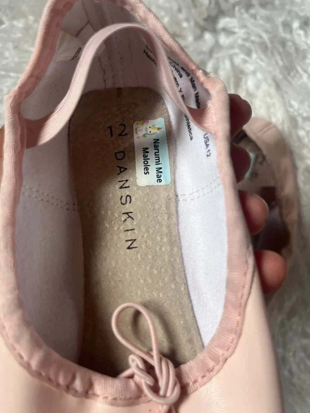 Danskin kids ballet shoes  size 12